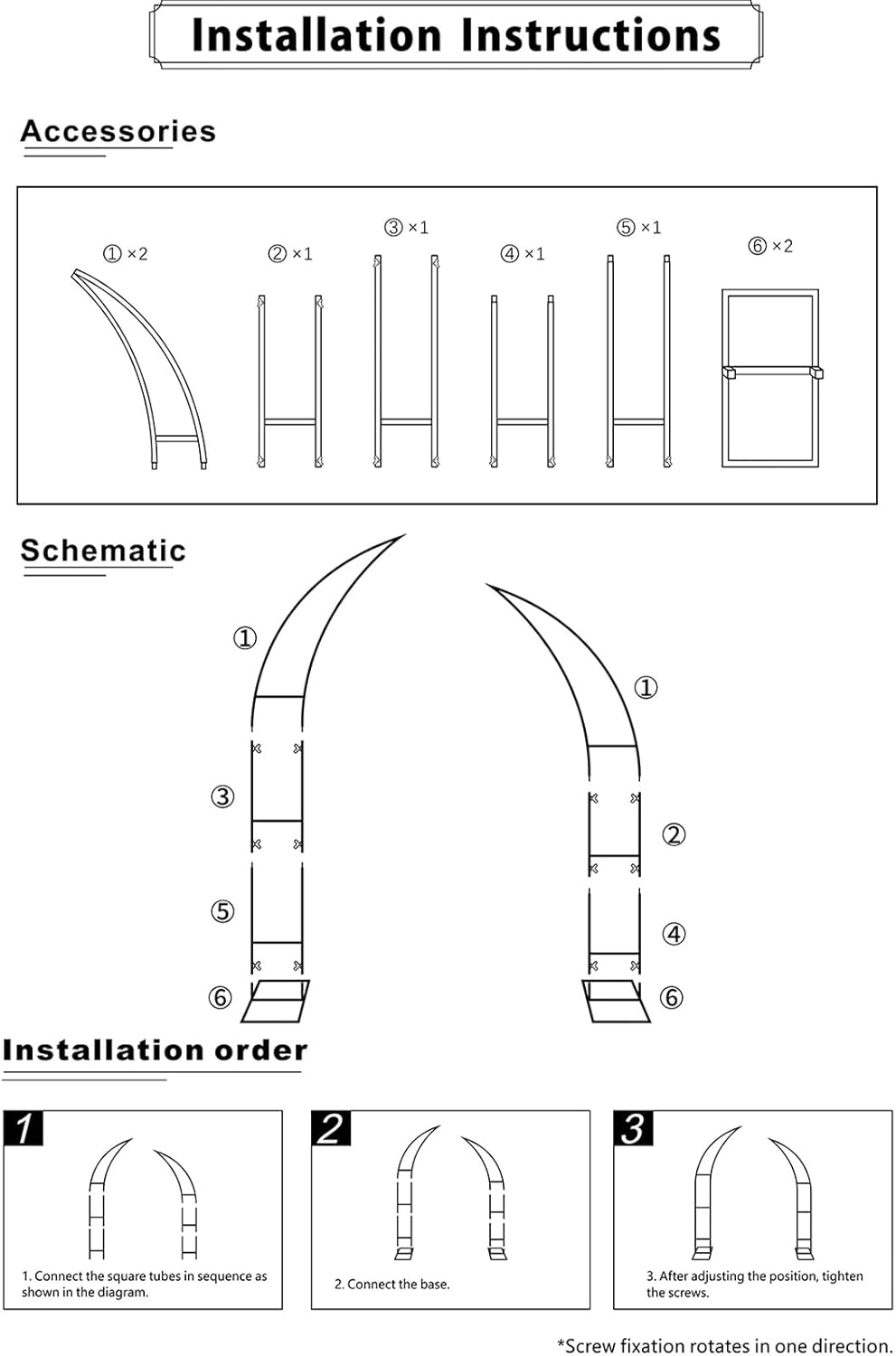 2pcs Large Wedding Arch with Base Flower Stand Arch Bracket Stand Backdrop Stand for Wedding Party Elegant Decorations & Garden Climbing Plants Vines,8.2&6.9 FT-White