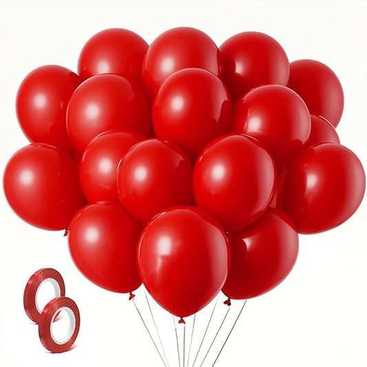 Red Balloons Red Birthday Decorations 160 Pack 5 inch Round Latex Balloons for Wedding Anniversary Birthday Valentine's 4th of July Independence Memorial Day Patriotic Party Decorations