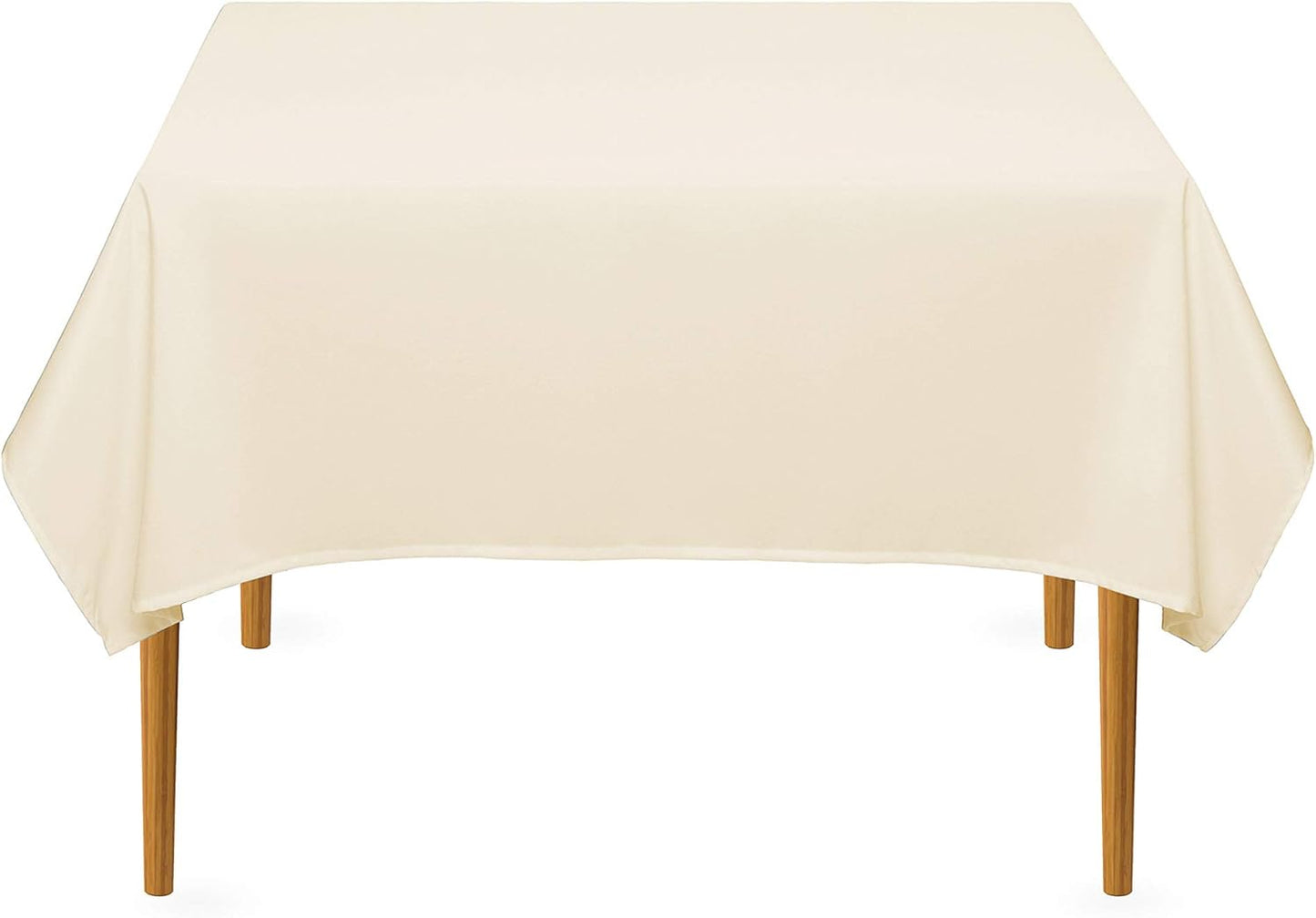 Lann's Linens - 10 Premium 54" Square Tablecloths for Wedding/Banquet/Restaurant - Polyester Fabric Table Cloths - Ivory