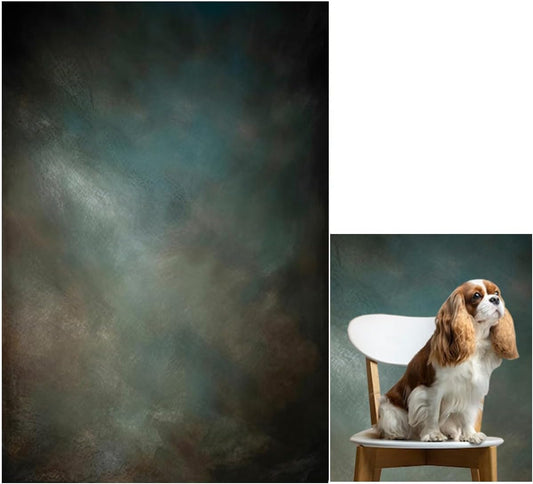 5x7ft Aqua Backdrops Portrait Backdrops for Photography Mottled Photo Background