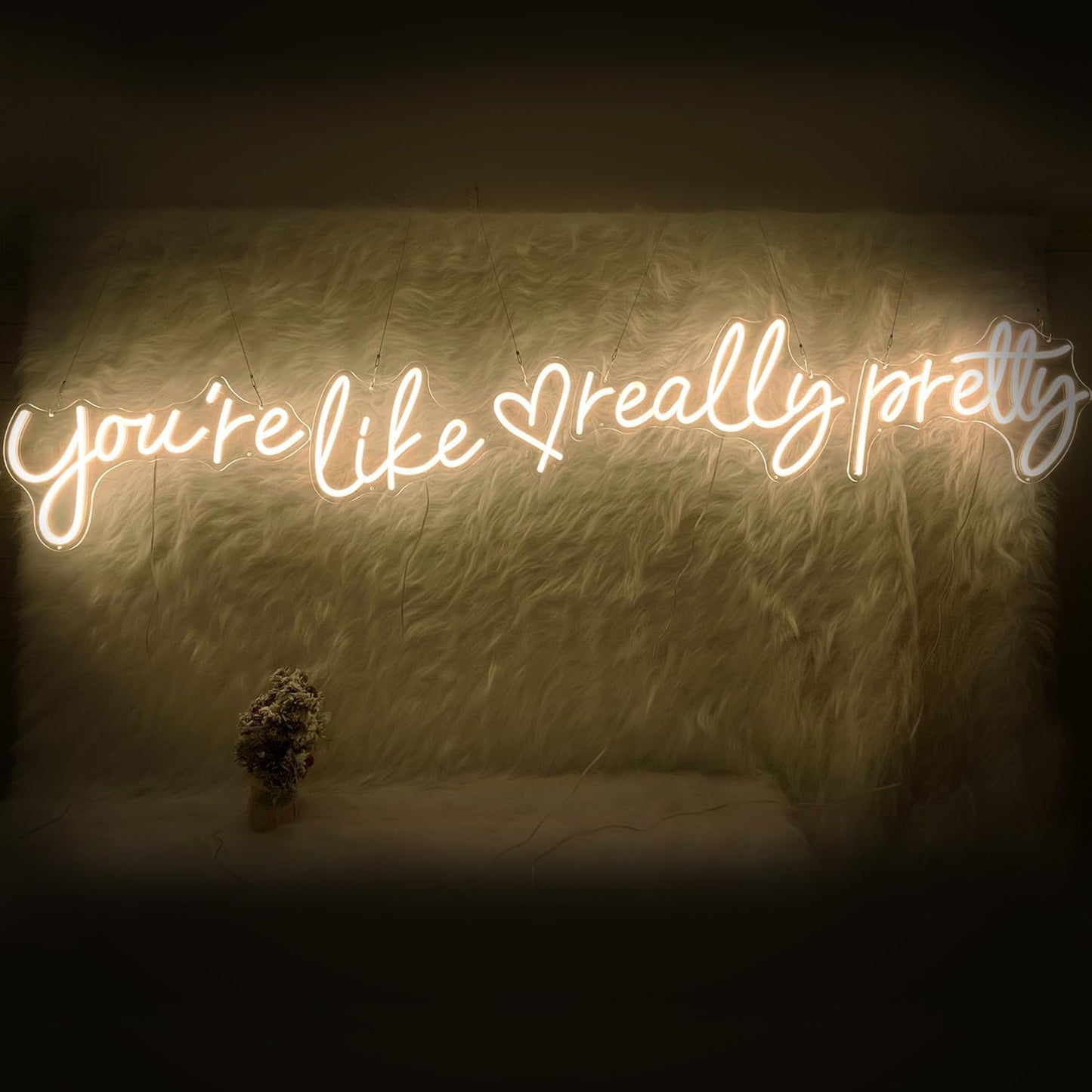 You're Like Really Pretty Neon Signs, Neon Light for Wall Decor,Light Up Sign for Wedding, Engagement,Neon Signs for Bedroom Decor