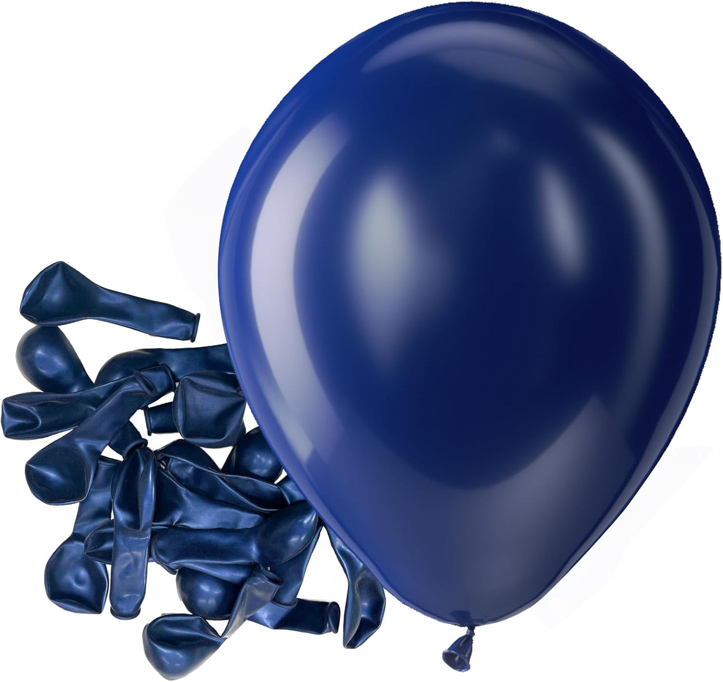 Bezente Navy Blue Latex Party Balloons - 150 Pack 5 inch Matte Small Dark Blue Helium Balloons for Birthday Bridal Shower Graduation Wedding Party Decorations