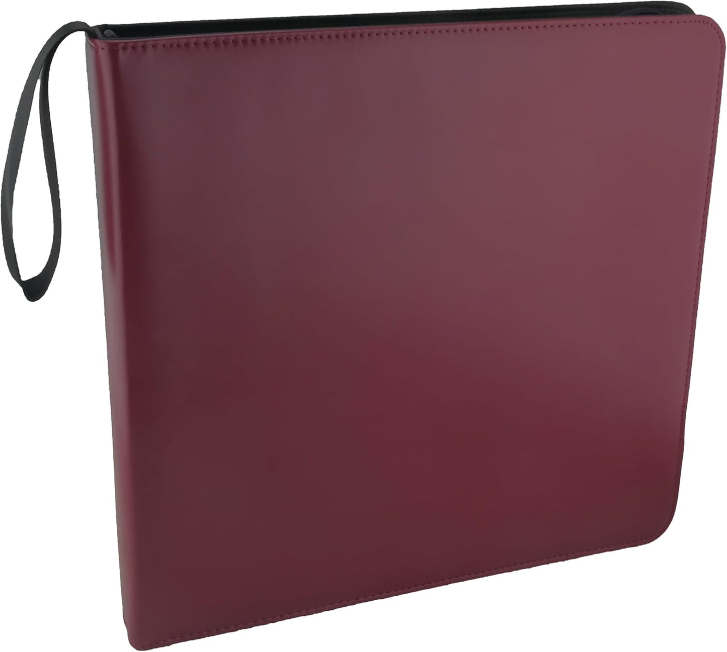 Ursae Minoris 3 D-Ring Large Format Zipper Binder for Up to 600 Sports/Trading Cards - Burgundy