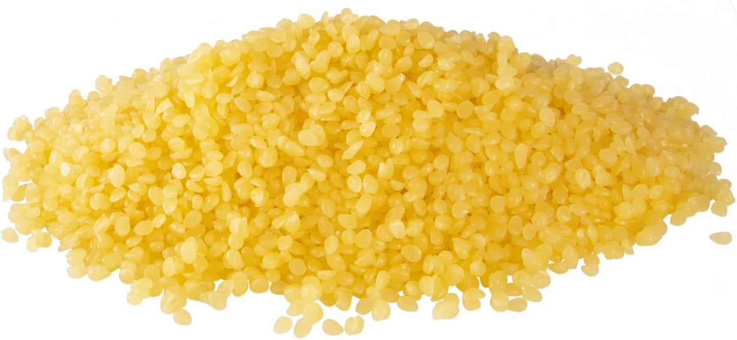 5-lb Pure Yellow Beeswax pellets - for Candles in All Shapes and Sizes, Beeswax Balm, Lip Balm, soap Making Supplies,Craft Projects DIY (80 oz.)