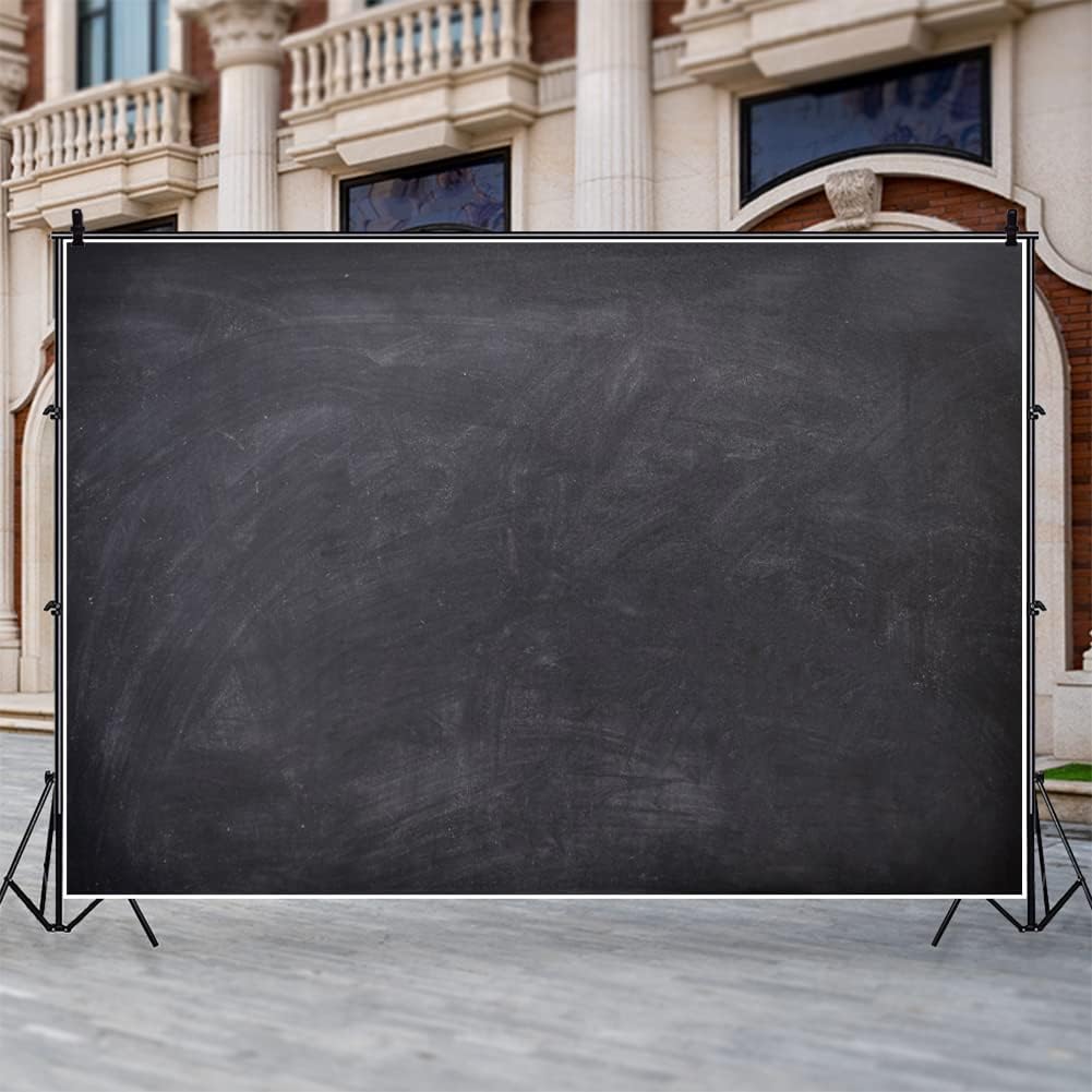 Renaiss 10x7ft Blank Blackboard Backdrop for Photoshoot Man Woman Portrait DIY Chalkboard Photography Background Back To School Banner School Season Photo Booth Props Wedding Teachers` Day Party Decor