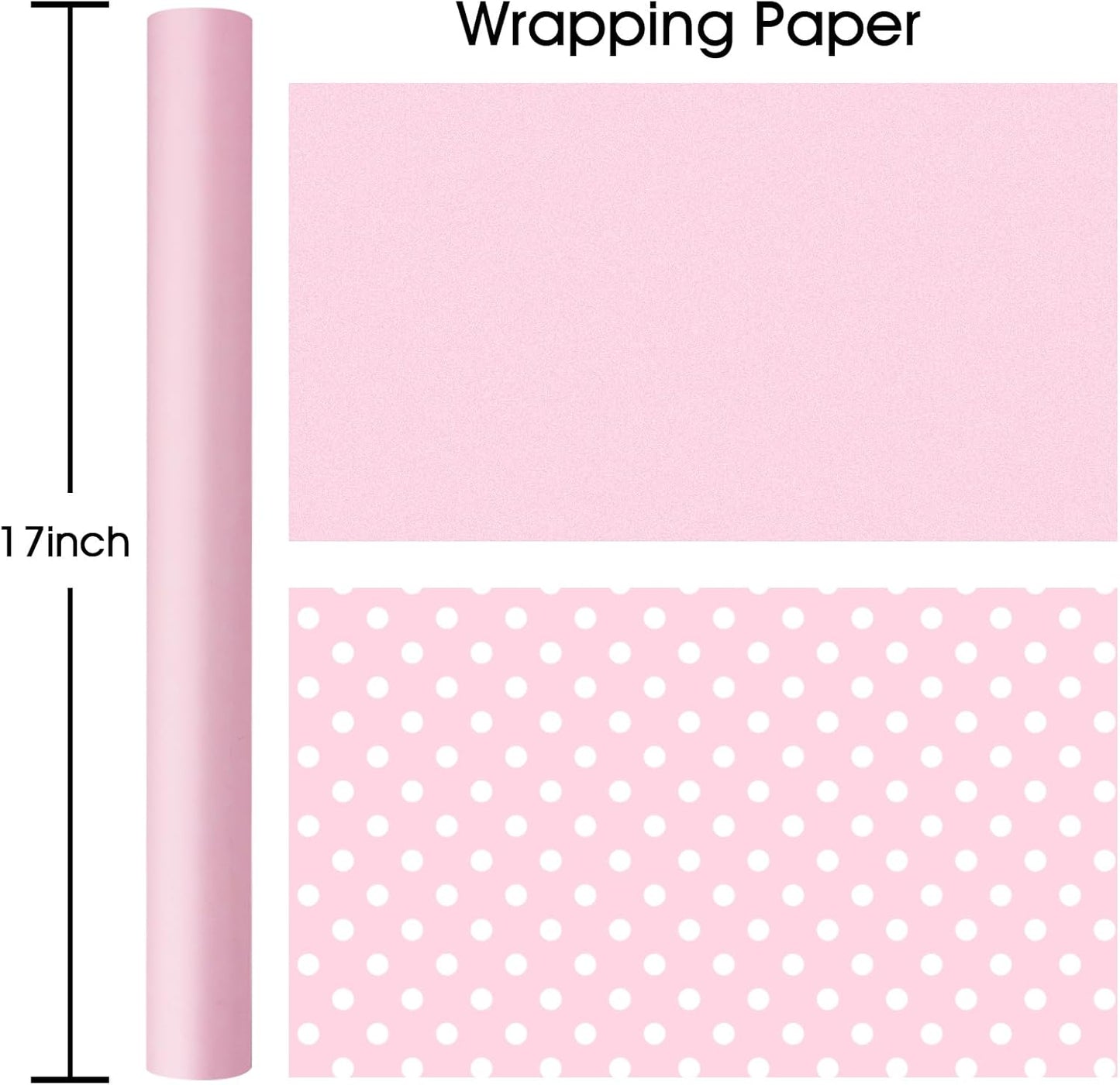 Garbendy Gift Wrapping Paper Roll-Solid Color Pearly-Lustre Paper,Perfect for Wedding, Valentine's Day,Birthday, Christmas,Baby Shower, Party - 17 Inch X 33 Feet