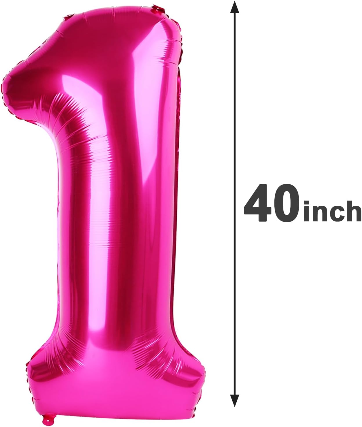 Hot Pink Number 21 Balloon 40 inch, Number 21 Birthday Balloon for Boy Girl, Hot Pink Foil 21 for 21 Birthday Party, Anniversary Celebration Number Decorations
