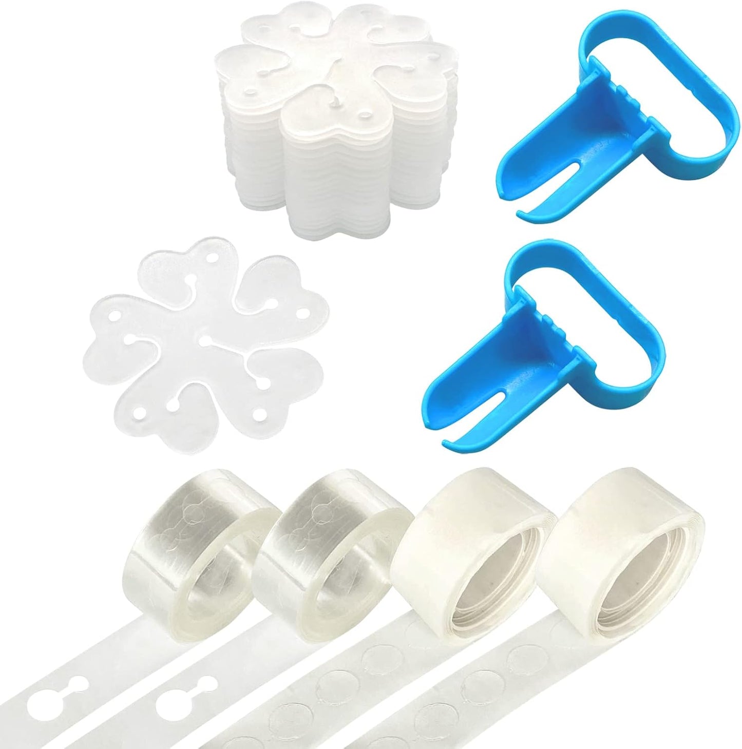 Balloon arch kit and Balloon Garland Kit, 2 Pack Balloon Garland Strips - 2 Pack Balloon Glue Point Dots Stickers - 2 Balloon Tie Tools and 20 Balloon Clips for Ballon Arch kits Party Wedding Birthday