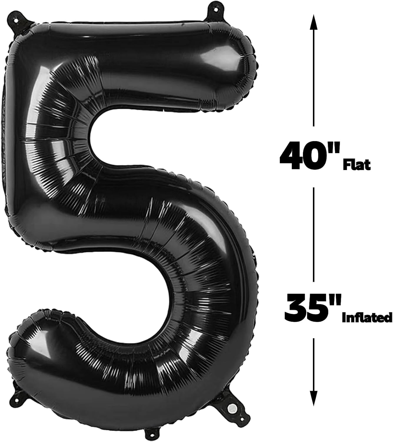 Black 40 Inch Large Number 25 Birthday Balloon, 25 52 Birthday Decorations, Foil 25 Mylar Helium Numbers Balloons Girl Boy Anniversary Party Supplies