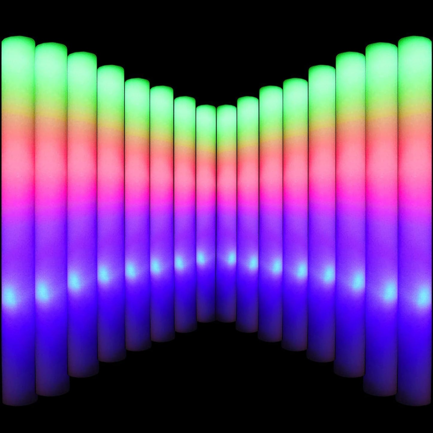 LifBetter Light Up Glow Sticks Bulk, LED Foam Sticks in The Dark with 3 Modes Flashing Led Foam Multicolor Batons Light up Party Favors for Birthdays, Weddings, Concerts, Festivals (156pcs)