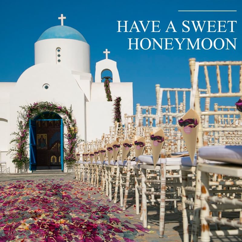 3 Quarts of Red Rose Petals and Eucalyptus Leaves Wedding Confetti with Delphinium, Jasmine, and Marigold for Christmas - Large Packaging for 30 Cups