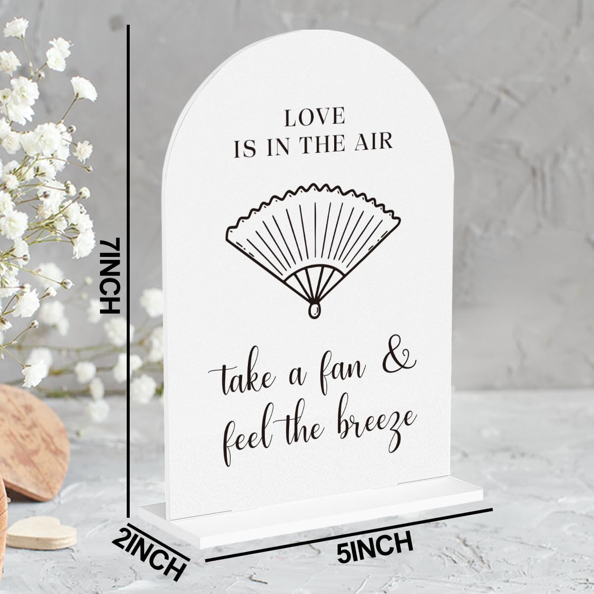 Wedding Fan Signage Take A Fan Sign for Wedding Engagement Ceremony Reception wedding fan Acrylic sign for Table Desk
