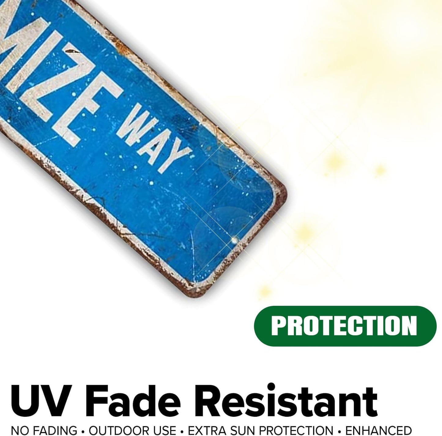 Custom Signs Outdoor Metal, Personalized Street Sign for Home Bar Wall Decor, Indoor/Outdoor Use, Fade Resistant .040 Aluminum 4x18 Inches