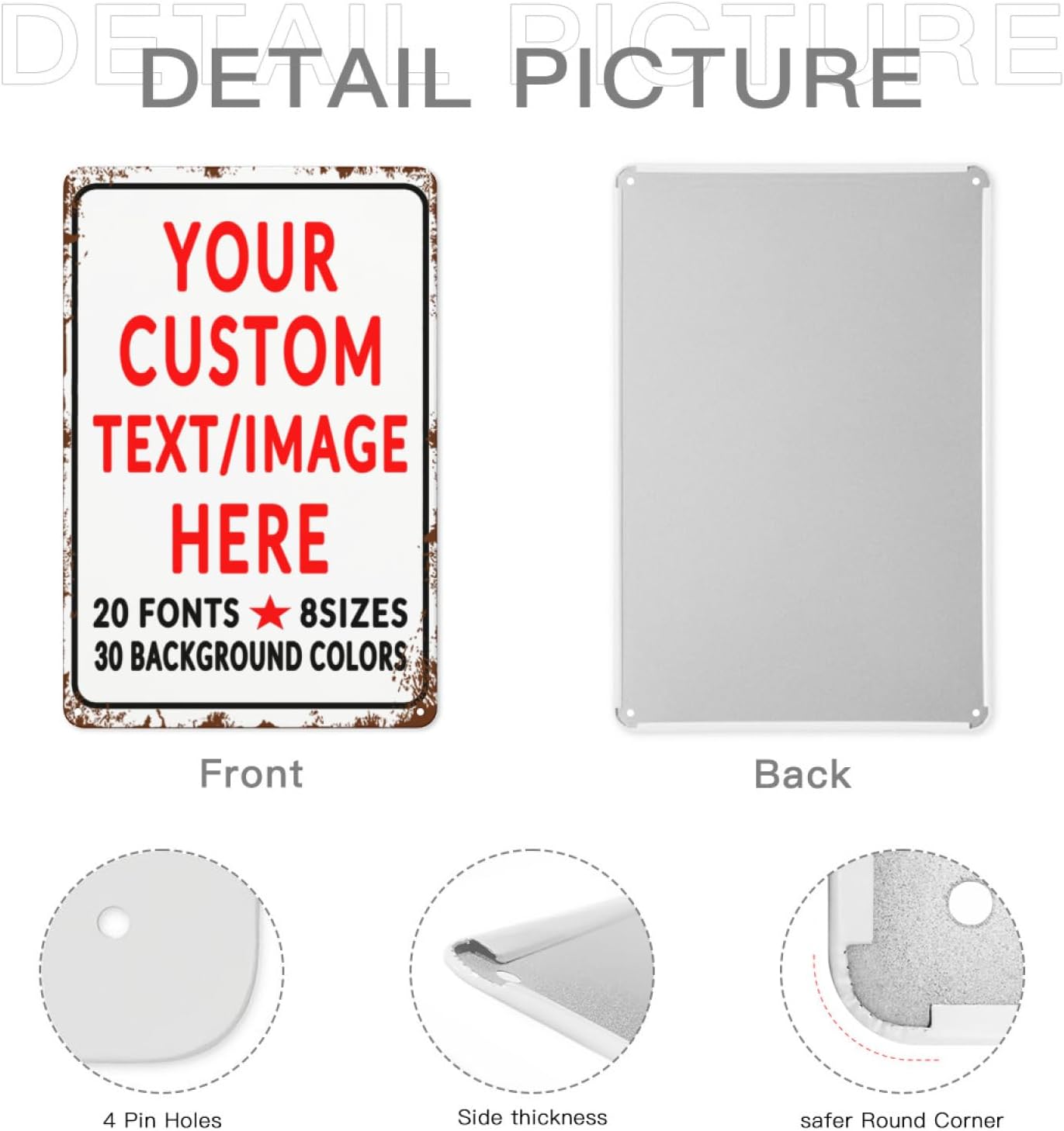 Custom Sign Personalized Custom Metal Sign, Customize For Office, Business, Workplace, Office, Home, Delivery Signs 8x12