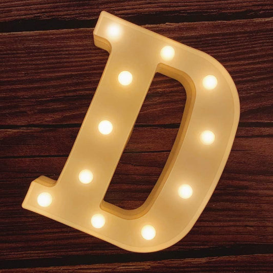 MUMUXI Marquee Light Up Letters | Large Light Up Numbers | Battery Powered and Bright with Every Letter of the Alphabet | For Wedding, Birthday, Party, Celebration, Christmas or Home Decoration (D)