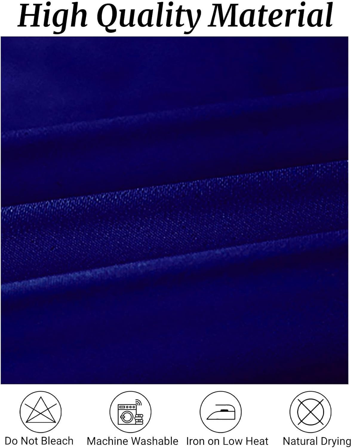 Fokitut 6 Pack Rectangle Tablecloth, 90x132 Inch, Stain Resistant and Wrinkle Polyester Table Cloth, Fabric Table Cover for Kitchen Dining, Wedding, Party, Holiday Dinner-Royal Blue