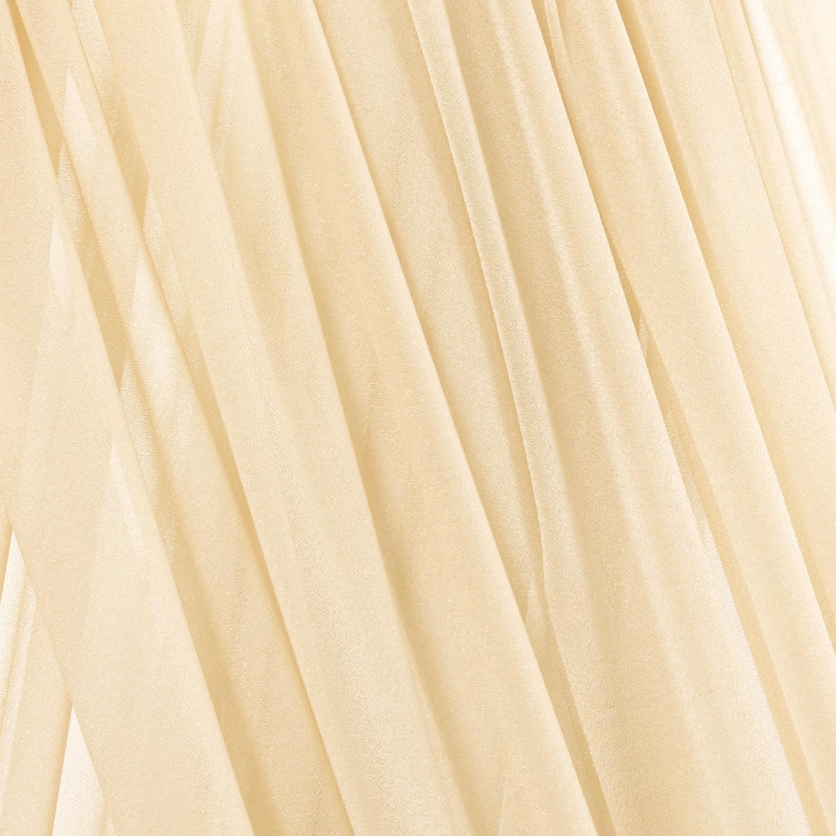 Champagne Gold Fall Elegant Arch Draping Fabric 2 Panels Outdoor 29" × 20Ft Sheer Chiffon Curtain Drapes for Wedding Ceremony Birthday Party Garden Brunch