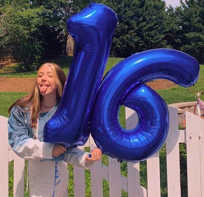 40 Inch Big Night Blue 9 Balloon Number, Jumbo Giant Happy 9th 19 29 39 49 99 Birthday Party Decorations, Night Blue Large Nine Mylar Foil Anniversary Birthday Party Engagement Decorations