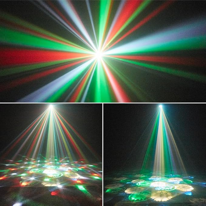 Mini Moving Head Light, 30W Compact Led DJ Stage Lights Moving Head Beam Spot with Halo Effects, Remote/ DMX512/ Sound Control for Wedding DJ Party Disco Club Small Venues