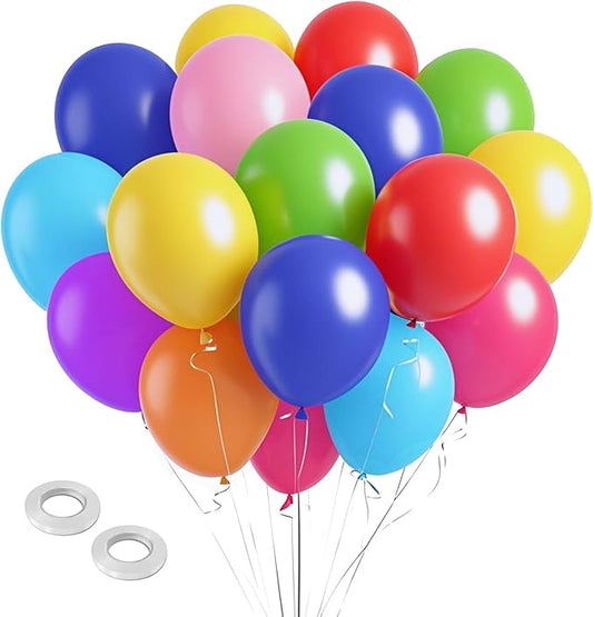 Rainbow Balloons 160 Pack 5 inch Round Bright Latex Balloons Assorted Colors for Birthday Baby Shower Wedding Party Birthday Decorations Supplies Arch Garland