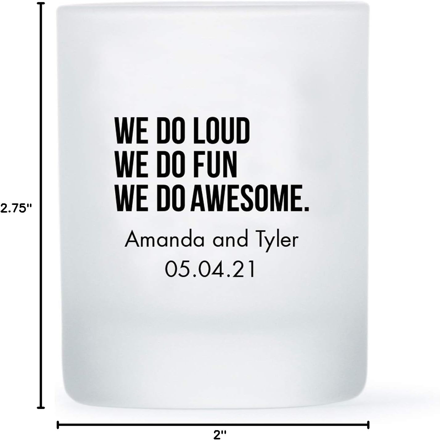 WEDDINGSTAR Personalized 3oz Frosted Shot Glass Customizable Full Color Print - 108 pack