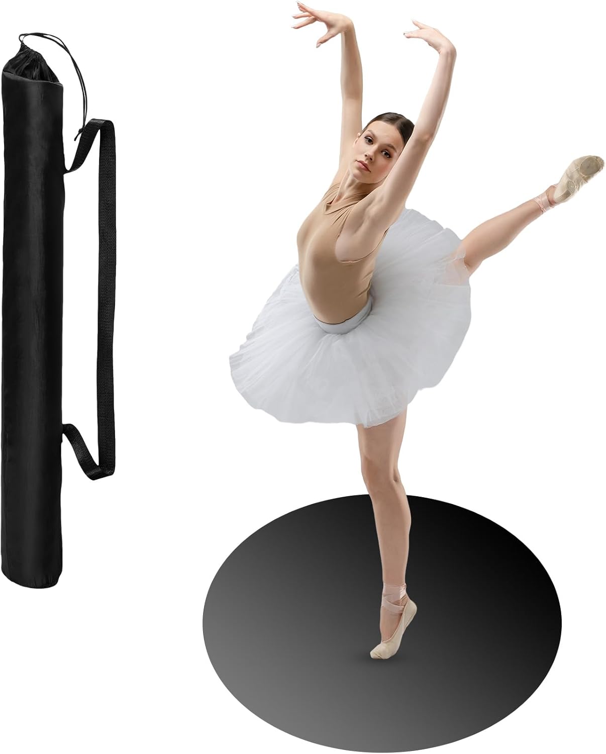 Portable Dance Floor Smooth Ballet Floor Vinyl Dance Mat for Home Stage Studios Kids Adults Practice Improve