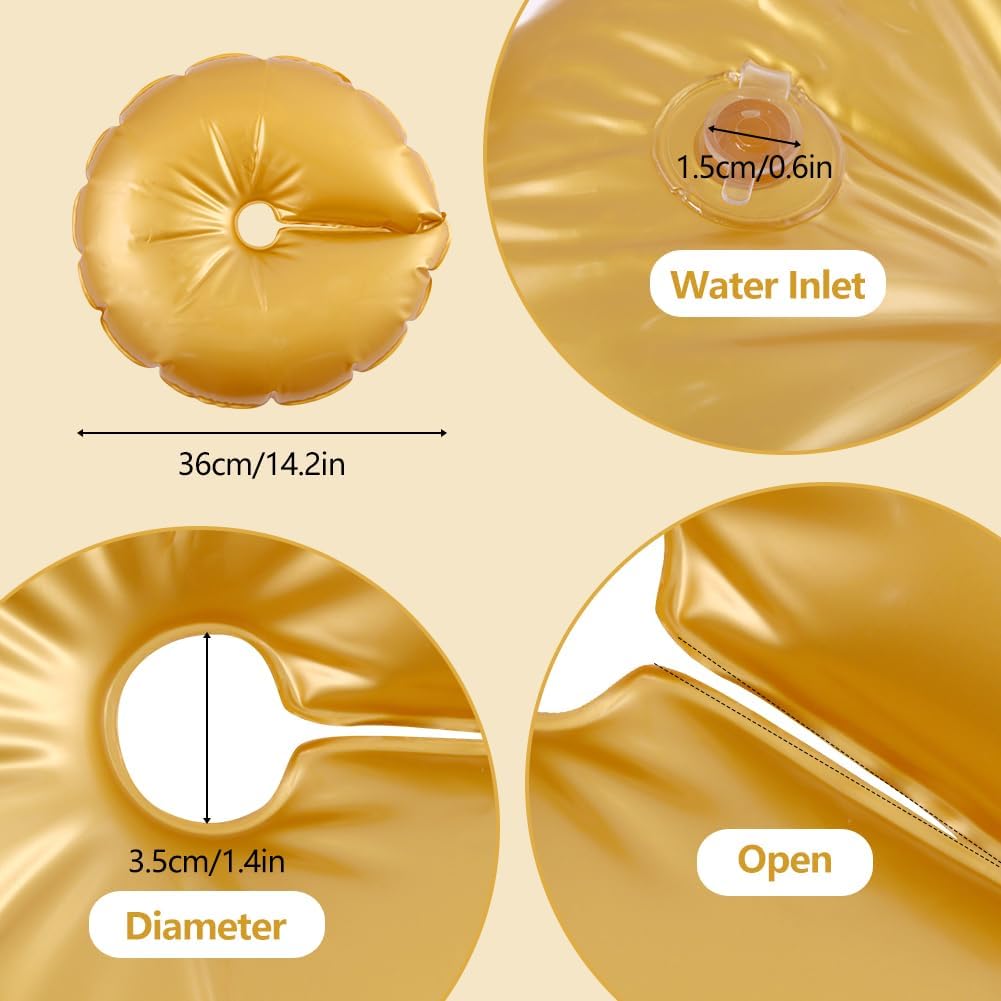 8 Pack Golden Water Bag for Wedding Arch Stands, Heavy Duty Water-Filled Base Weights for Party Backdrop Metal Frames, Thickened Water Fillable Base (3 PCS)