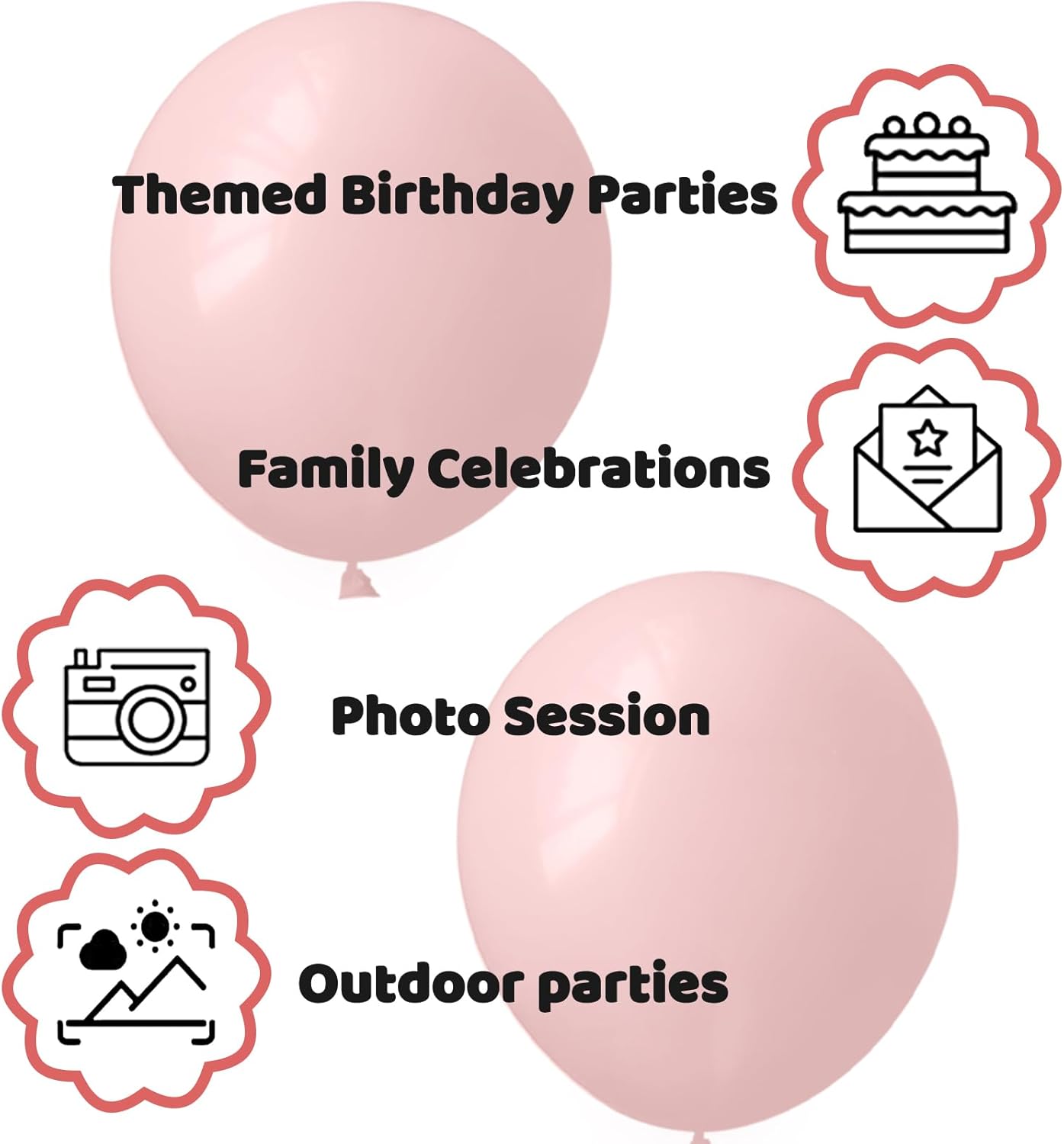 110pcs Dusty Pink Balloon 12 Inch, Brush Pink Latex Balloons for Birthday Party Baby Shower Wedding(with 2 Ribbons).