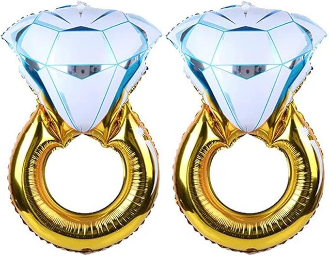 Tellpet Bachelorette Party Decorations Engagement Party Decorations, Diamond Ring Balloon, 2 pieces