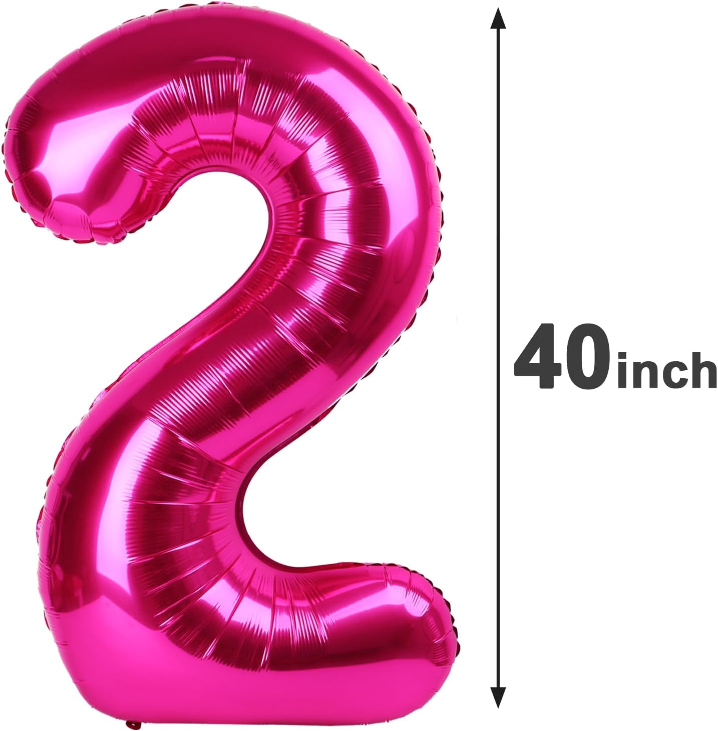 Hot Pink 40 Inch Large Number 25 Birthday Balloon, 25 25th Birthday Celebration Decorations, Foil Mylar Helium Number 25 Balloons Girl Boy Anniversary Party Supplies