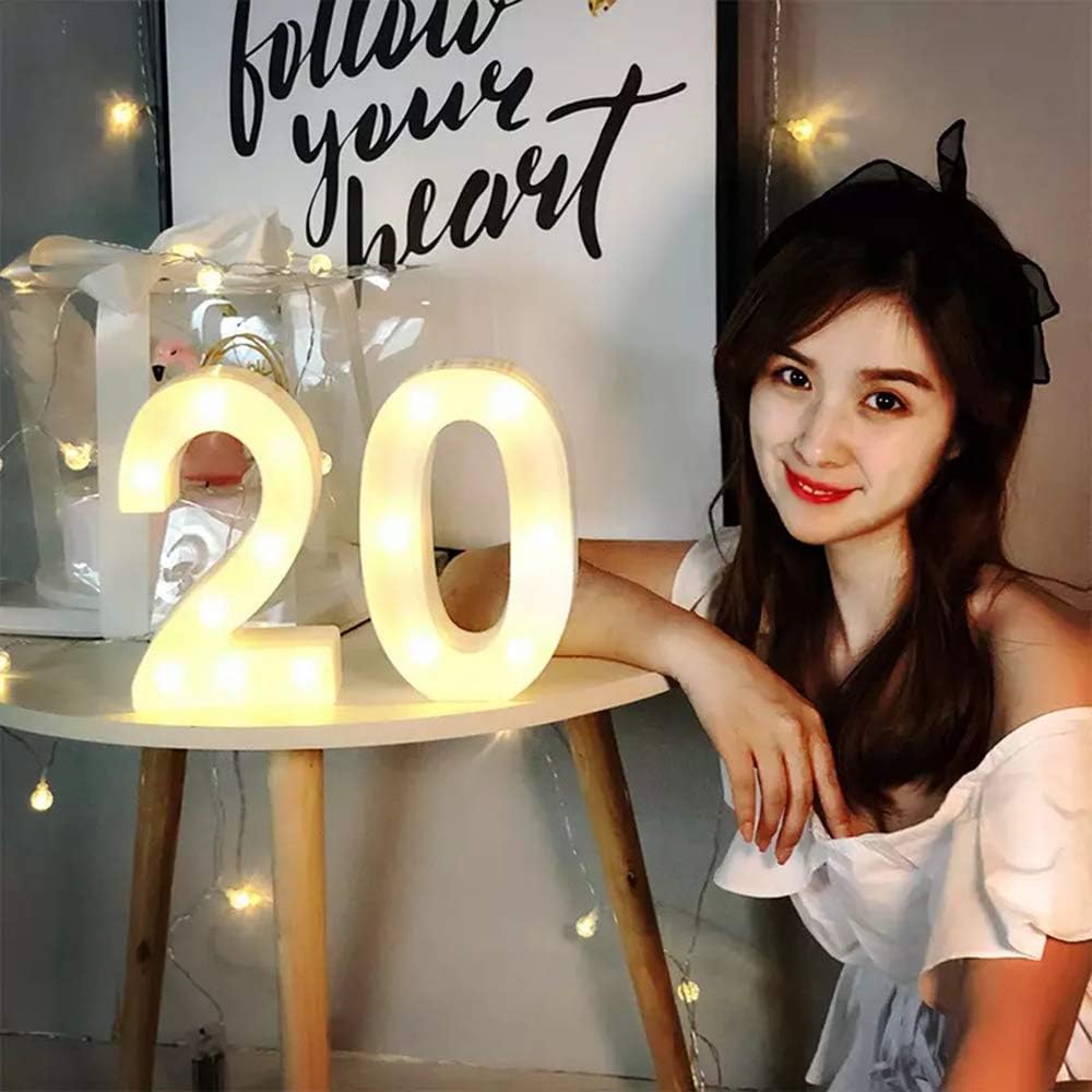 MUMUXI Marquee Light Up Letters | Large Light Up Numbers | Battery Powered and Bright with Every Letter of the Alphabet | For Wedding, Birthday, Party, Celebration, Christmas or Home Decoration (0)