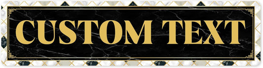 Custom Sign, Custom Street Sign, 11 Font Colors, 13 Font Styles, 4 Hole Options, 22 Sizes, 6x24 Inches, Rust Free DiBound, Fade Resistant, Made in USA by My Sign Center (Marble Tile)