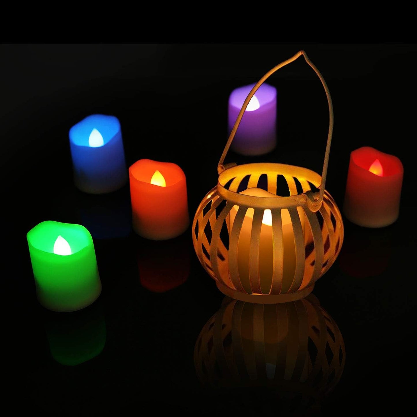 FREEPOWER Rechargeable Color Changing Tea Lights Candles with Remote Battery Operated Flameless Votive Candles for Romantic,Festival Clebration Halloween and Christmas Decor Set of 6……