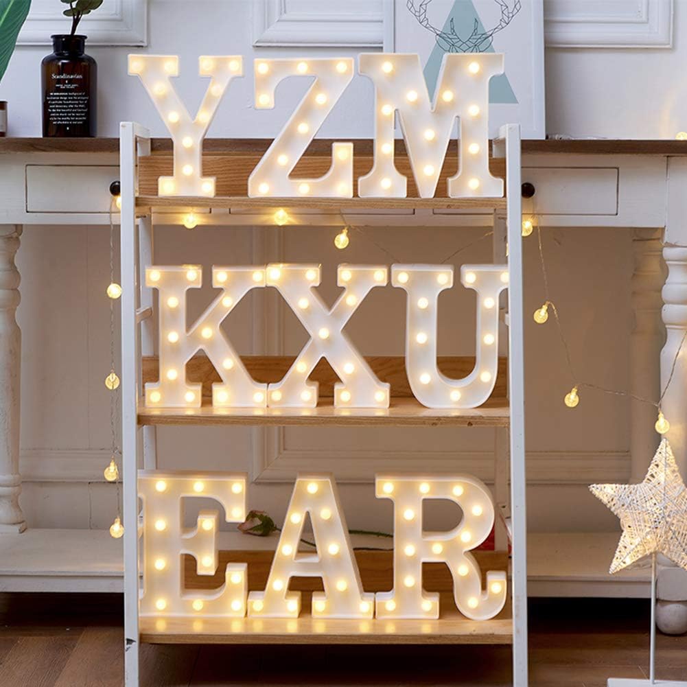 MUMUXI Marquee Light Up Letters | Large Light Up Numbers | Battery Powered and Bright with Every Letter of The Alphabet | for Wedding, Birthday, Party, Celebration, Christmas or Home Decoration (Q)
