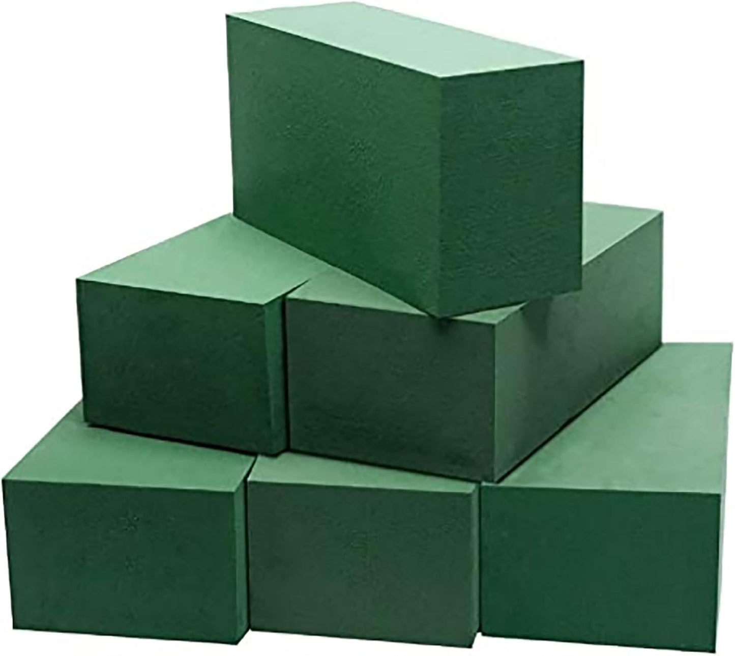 6 Pcs Floral Foam, Wet and Dry Floral Foam Blocks Flower Arrangement Kit for Fresh or Silk Artificial Flowers (Green, 6" L x 3" W x 2.5" H)