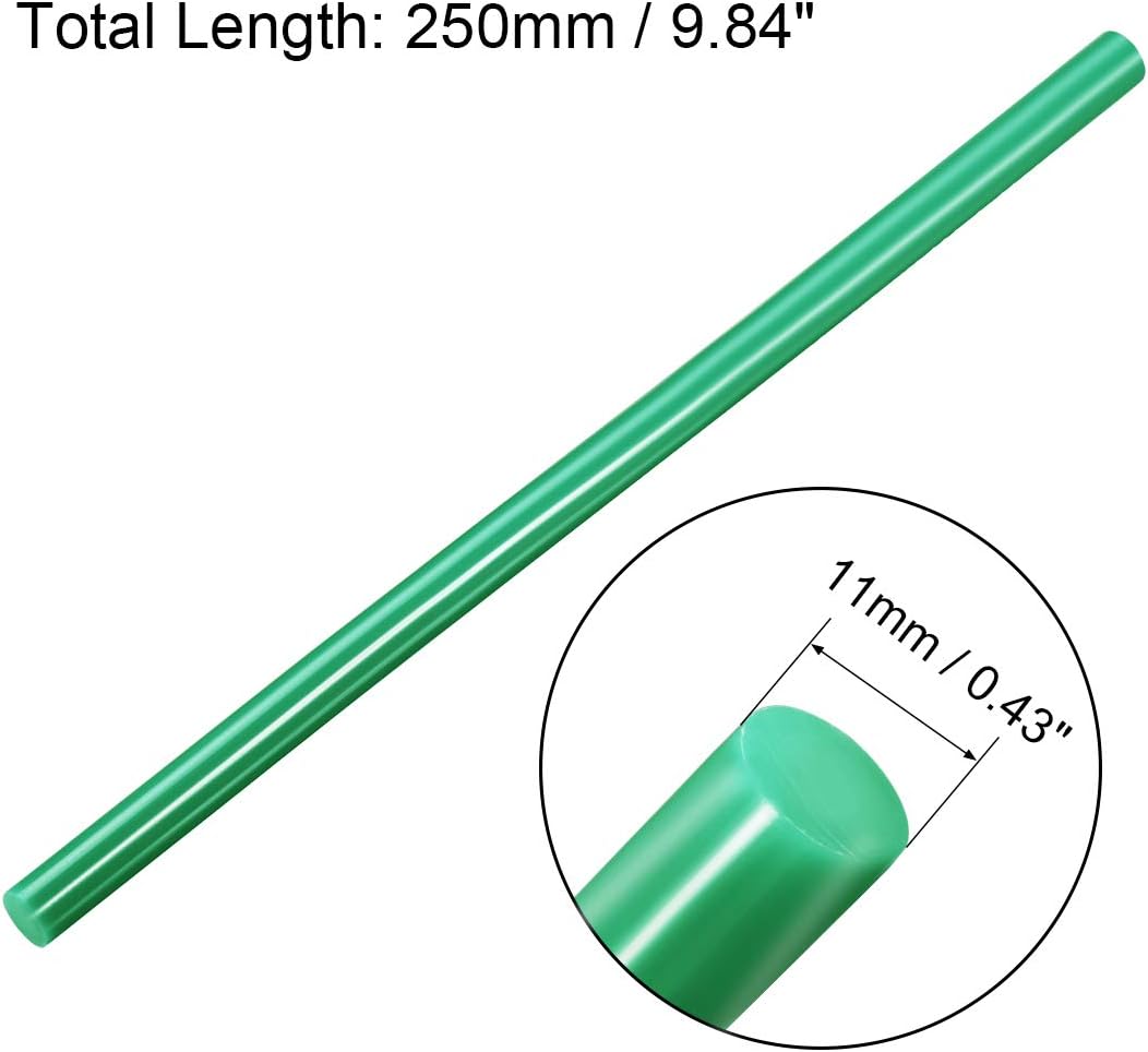 uxcell 20pcs Hot Glue Sticks for Glue Gun 7/16-inch x 10-inch Mini Hot Melt Adhesive Glue Stick Dark Green