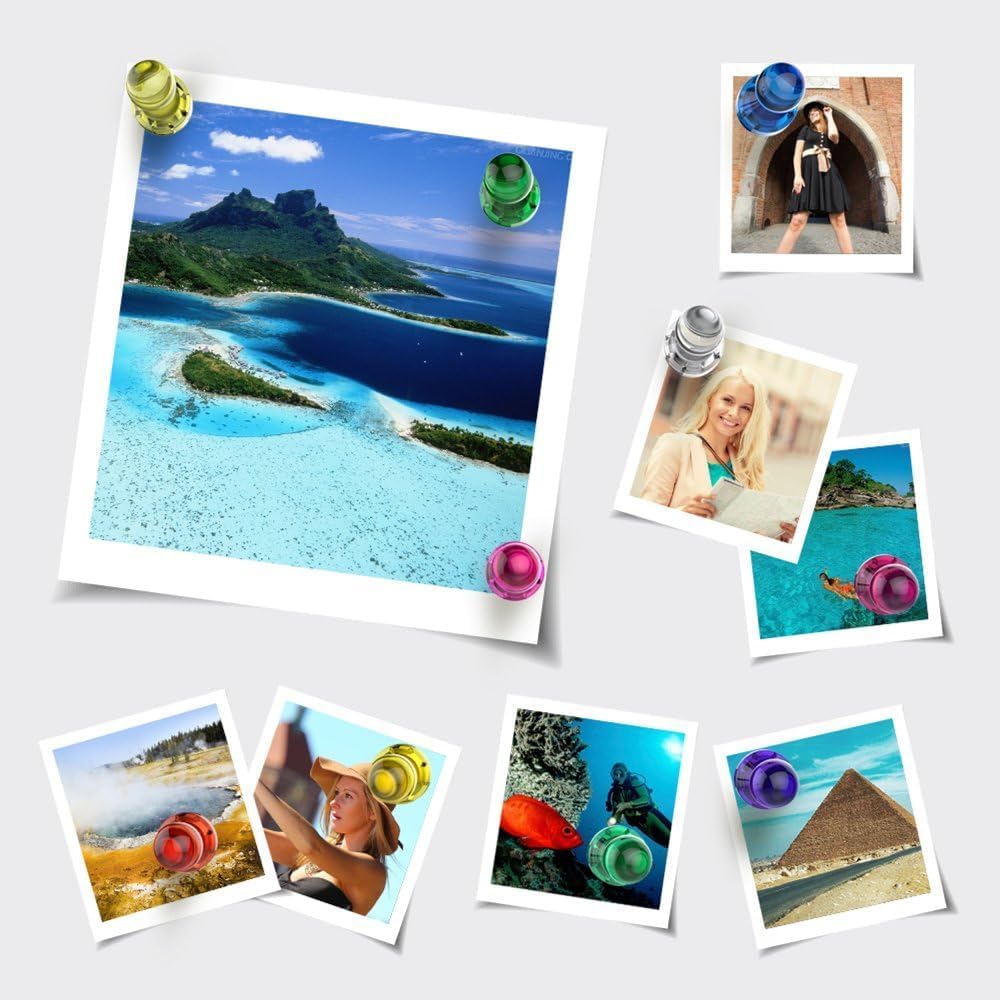 Push Pin Magnets - Tiergrade 6000 Pack 7 Assorted Color Strong, Office, Use at Kitchen Home and School Classroom, for Refrigerator Dry Erase Board and Whiteboard.