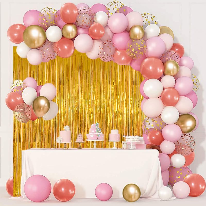 Keyali 3 Pack 3.3 * 8.3 ft Foil Curtain Metallic Tinsel Fringe Curtains Photo Booth Props Backdrop for Birthday Wedding Engagement Baby Shower Christmas Holiday Celebration Partyl,Gold