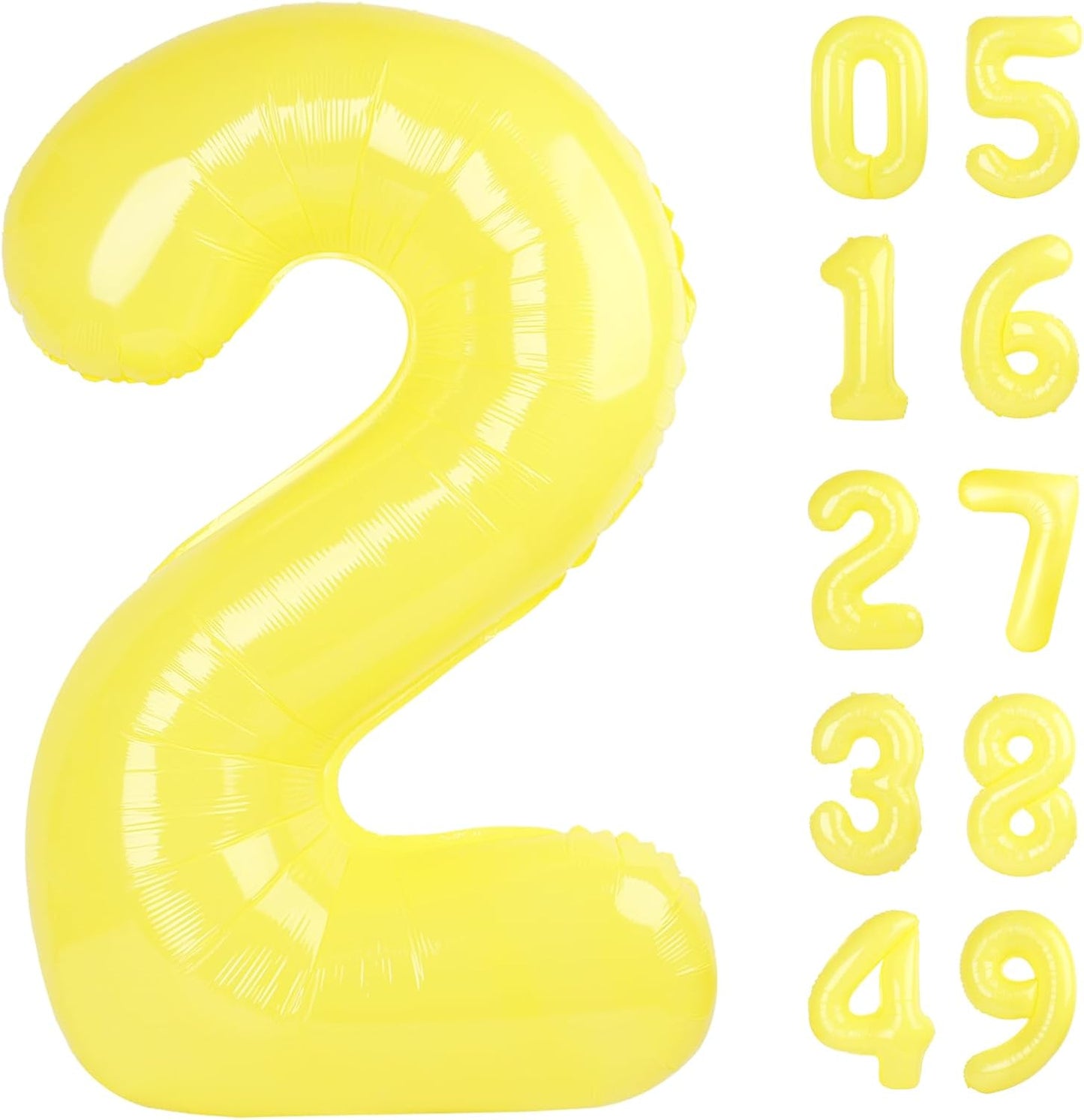 Macaron Yellow Number Balloon 2