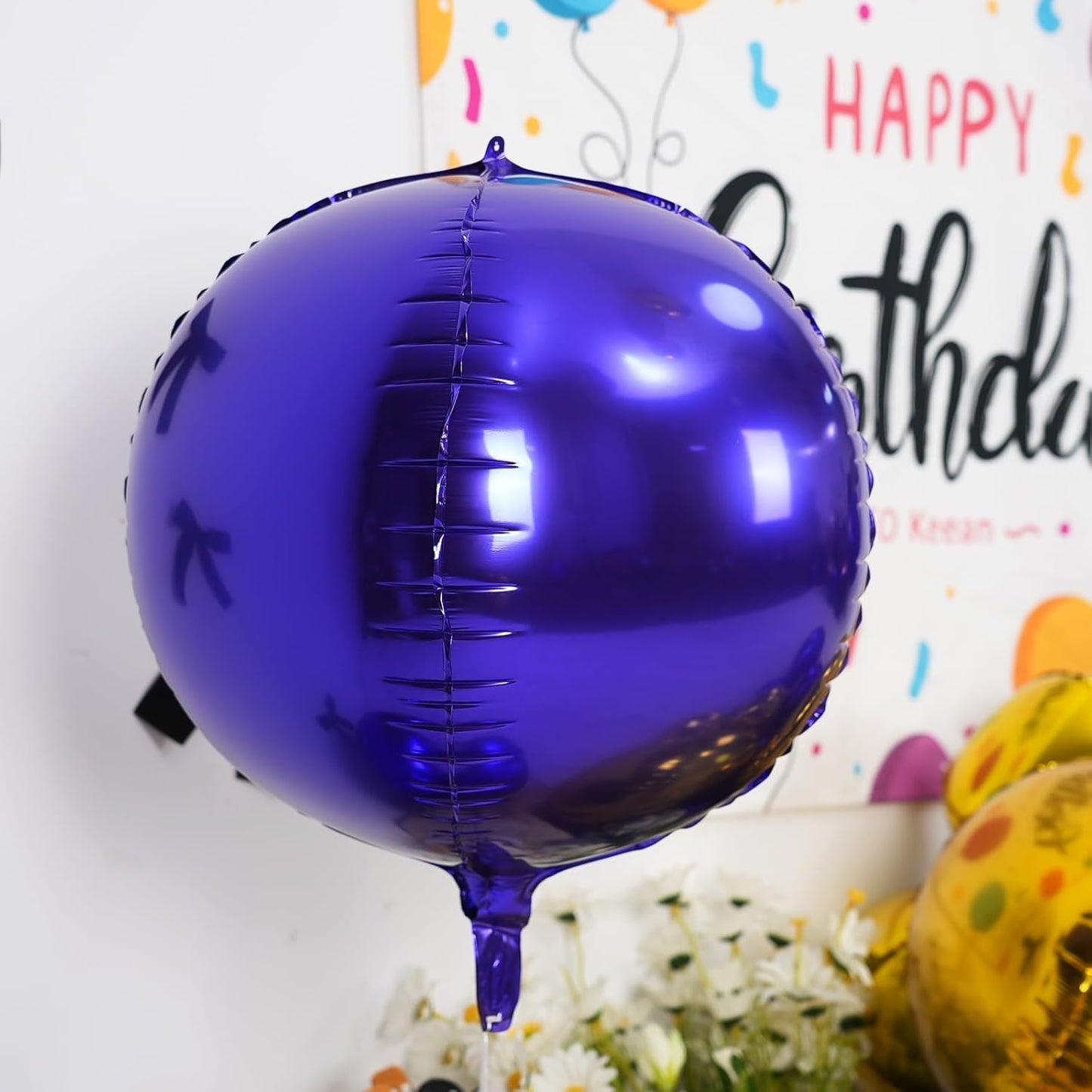 12Pcs Dark Purple Round Foil Balloons, 22" 15" 10" 4D Helium Ball Balloon, Metallic Purple Foil Balloon for Galaxy Birthday Graduation Wedding Anniversary New Year Eve Disco Prom Party Decorations