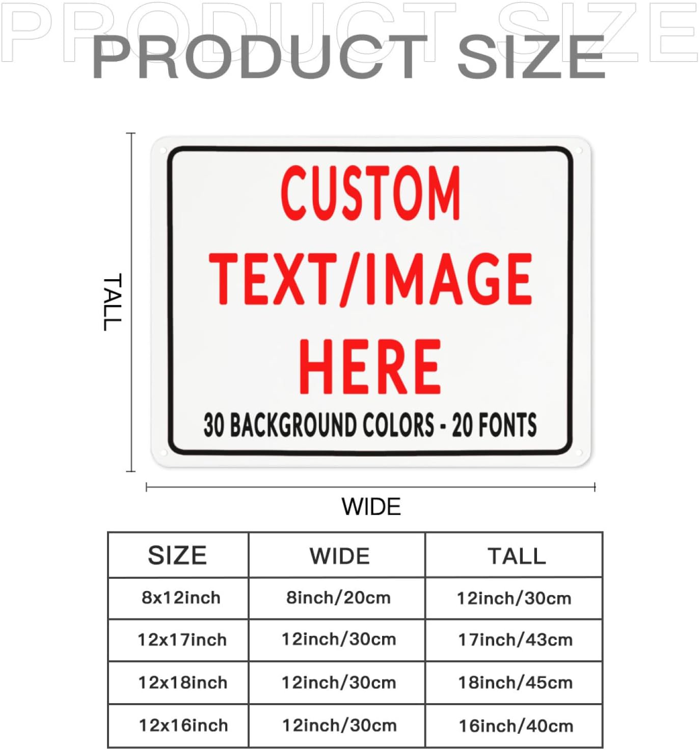 Custom Sign Personalized Custom Metal Sign, Customize For Office, Business, Workplace, Office, Home, Delivery Signs 8x12