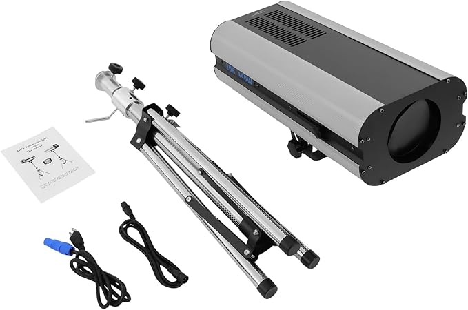 440W LED Stage Spotlight with Tripod, Professional Follow Light with 6 Colors & 3 Color Temperatures (5600K、6000K、3200K), Theater Lights DJ Lighting for Wedding Party, DJ Show, Theater (440, Watts)