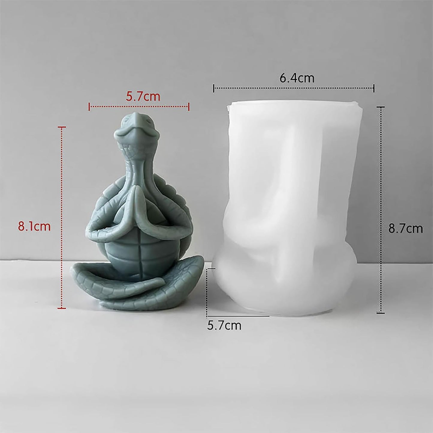 Pray Turtle Resin Casting Mold - Silicone Candle Making Mold for Home Decor - 3D Animal Mold