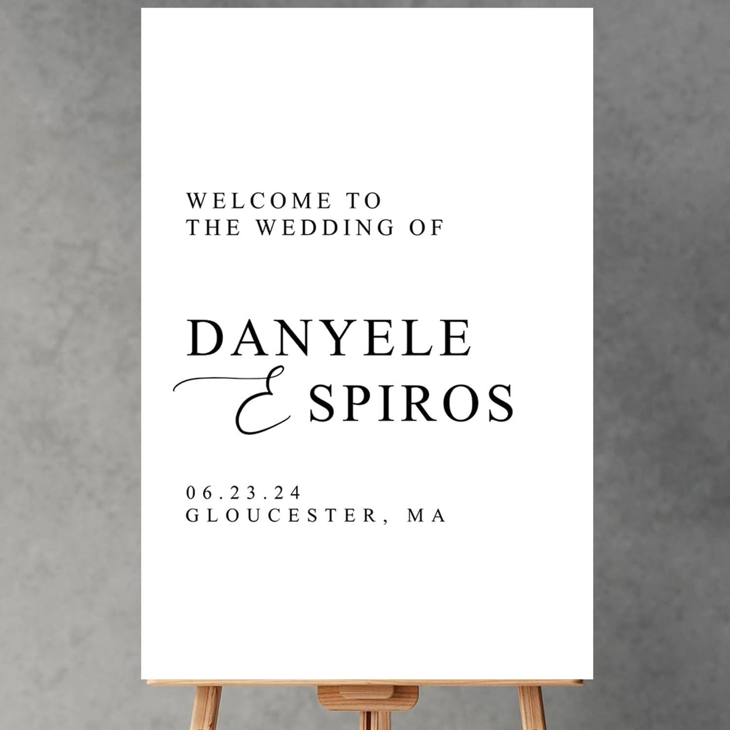 Modern Simple Wedding Welcome Signs, Customized Wedding Welcome Sign, Custom Wedding Welcome Sign
