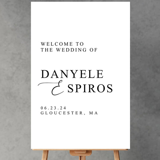 Modern Simple Wedding Welcome Signs, Customized Wedding Welcome Sign, Custom Wedding Welcome Sign