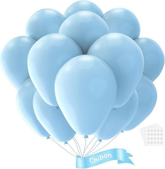 Blue Latex Balloons, 150pcs 5 inches Round Helium Light Blue Balloons for Birthday Baby Shower Wedding Birthday Party Decorations