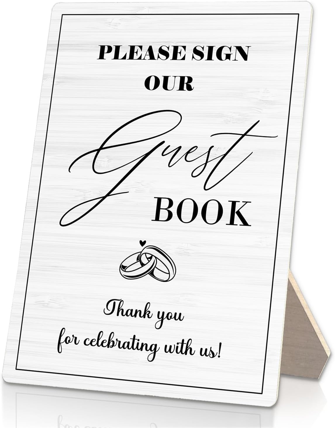 Wedding Guestbook Sign, Guestbook Wooden Sign Stand 5x7inch, Please Sign Our Guest Book Wedding Sign Stand, Wedding Signs for Reception, Wedding Table Decorations, Wedding Table Sign