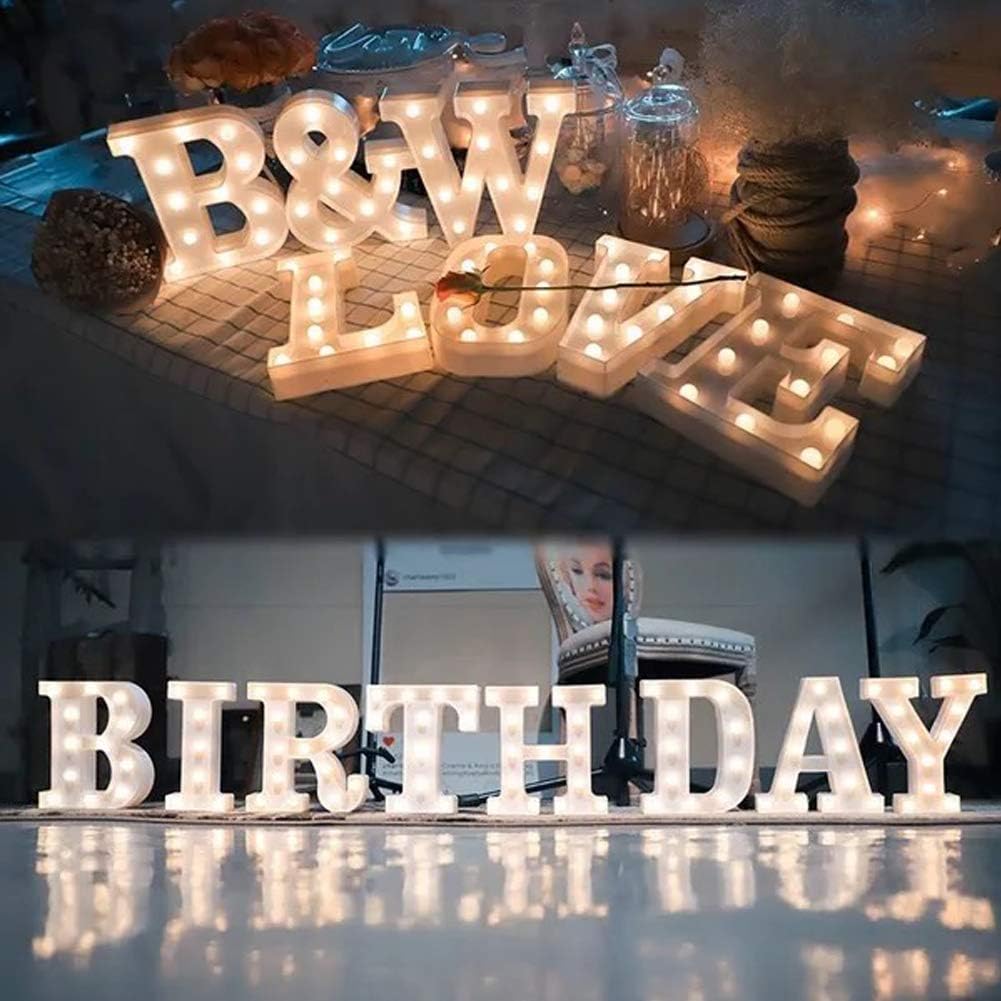 MUMUXI Marquee Light Up Letters | Large Light Up Numbers | Battery Powered and Bright with Every Letter of The Alphabet | for Wedding, Birthday, Party, Celebration, Christmas or Home Decoration (P)