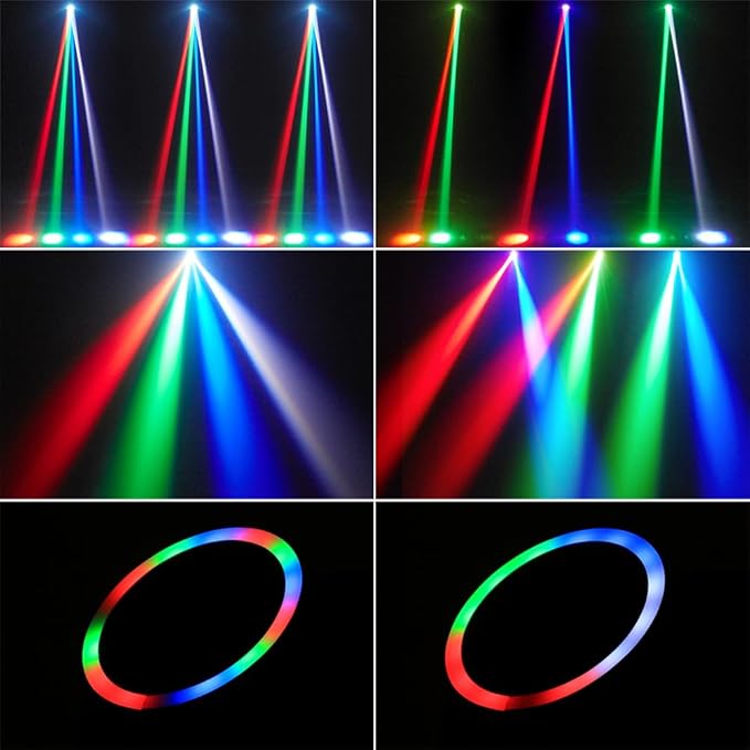 Mini Moving Head Light, 30W Compact Led DJ Stage Lights Moving Head Beam with Halo Effects, Remote/ DMX512/ Sound Control for Wedding DJ Party Disco Club Small Venues