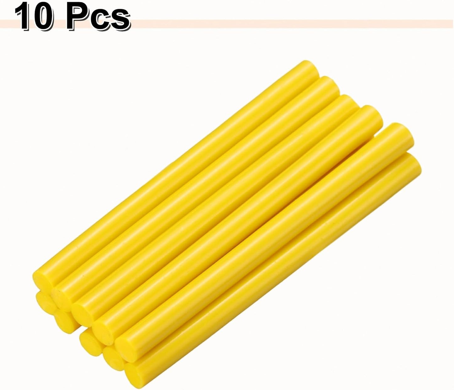 HARFINGTON 10pcs Hot Glue Sticks 0.28" Dia x 3.94" Long EVA Mini Hot Melt Adhesive Glue Stick for Hot Melt Gun Wood Plastic Glass Flowers Fabrics Foam, Yellow